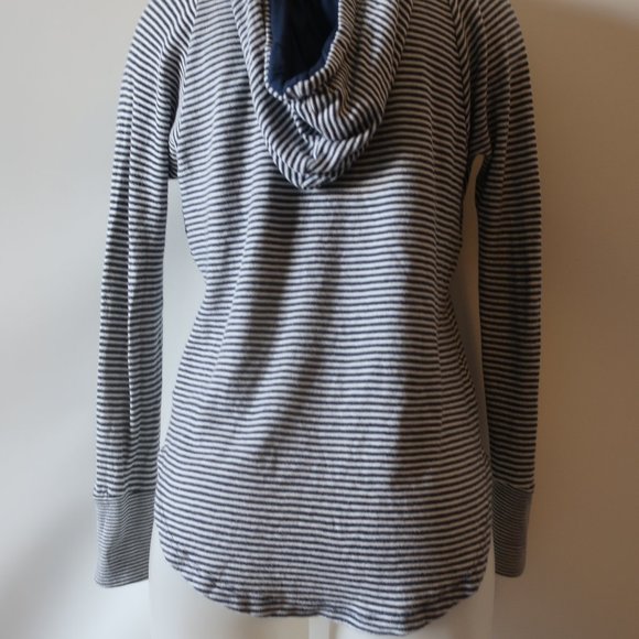SPLENDID BLUE/WHITE STRIPED HOODED TOP SZ S* - Picture 5 of 7